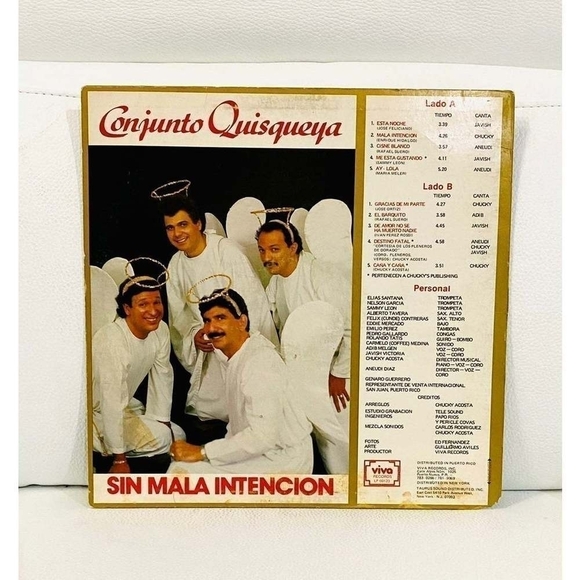 LP Conjunto Quisqueya Sin Mala Intencion Vinyl Record - Picture 2 of 2